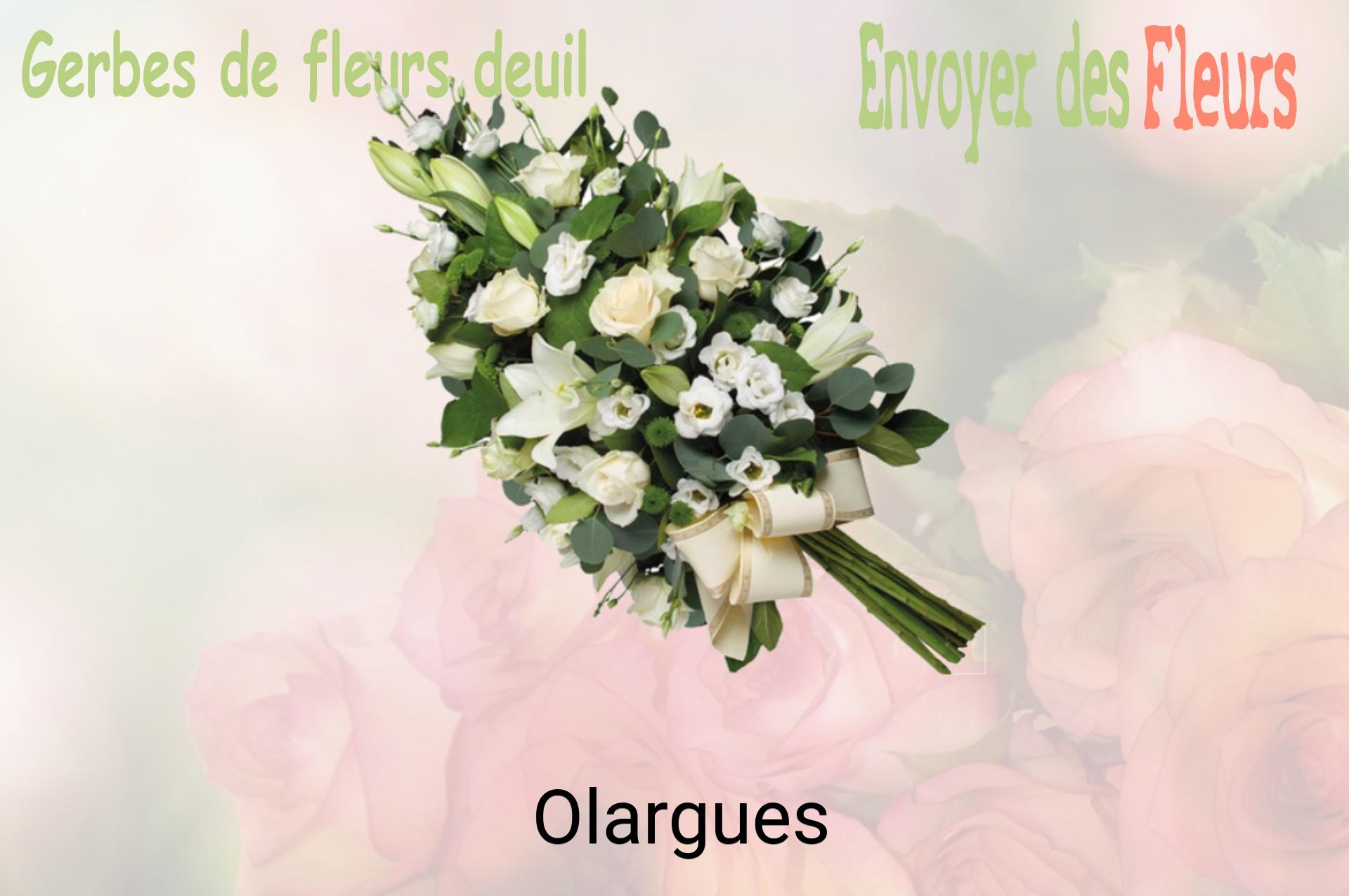 Gerbe de fleurs de deuil livrée à Olargues